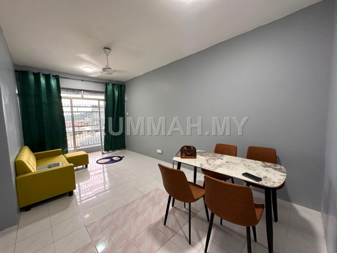 3-bedroom condo in Relau, Penang for rent - Relau Indah Condo Middle Floor 800sf 1CP Fully Furnished Relau 