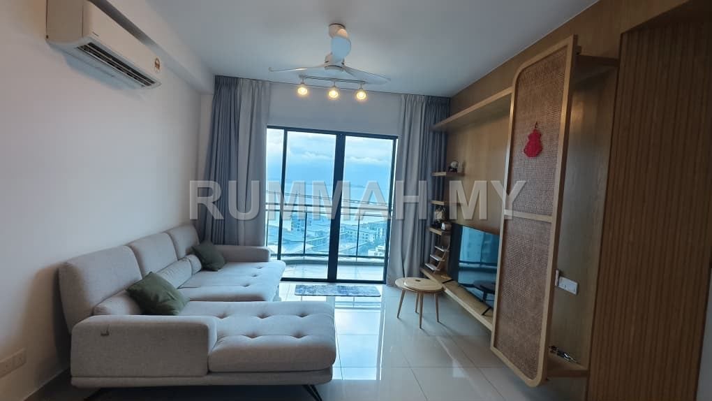 3-bedroom condo in Gelugor, Penang for rent - Waterside Residence Fully Reno & Frunished 3 Car Park Nice View