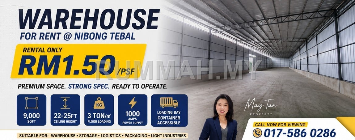 industrial in Nibong Tebal, Penang for rent - Werehouse for Rent @ Nibong Tebal, Nibong Tebal | Freehold