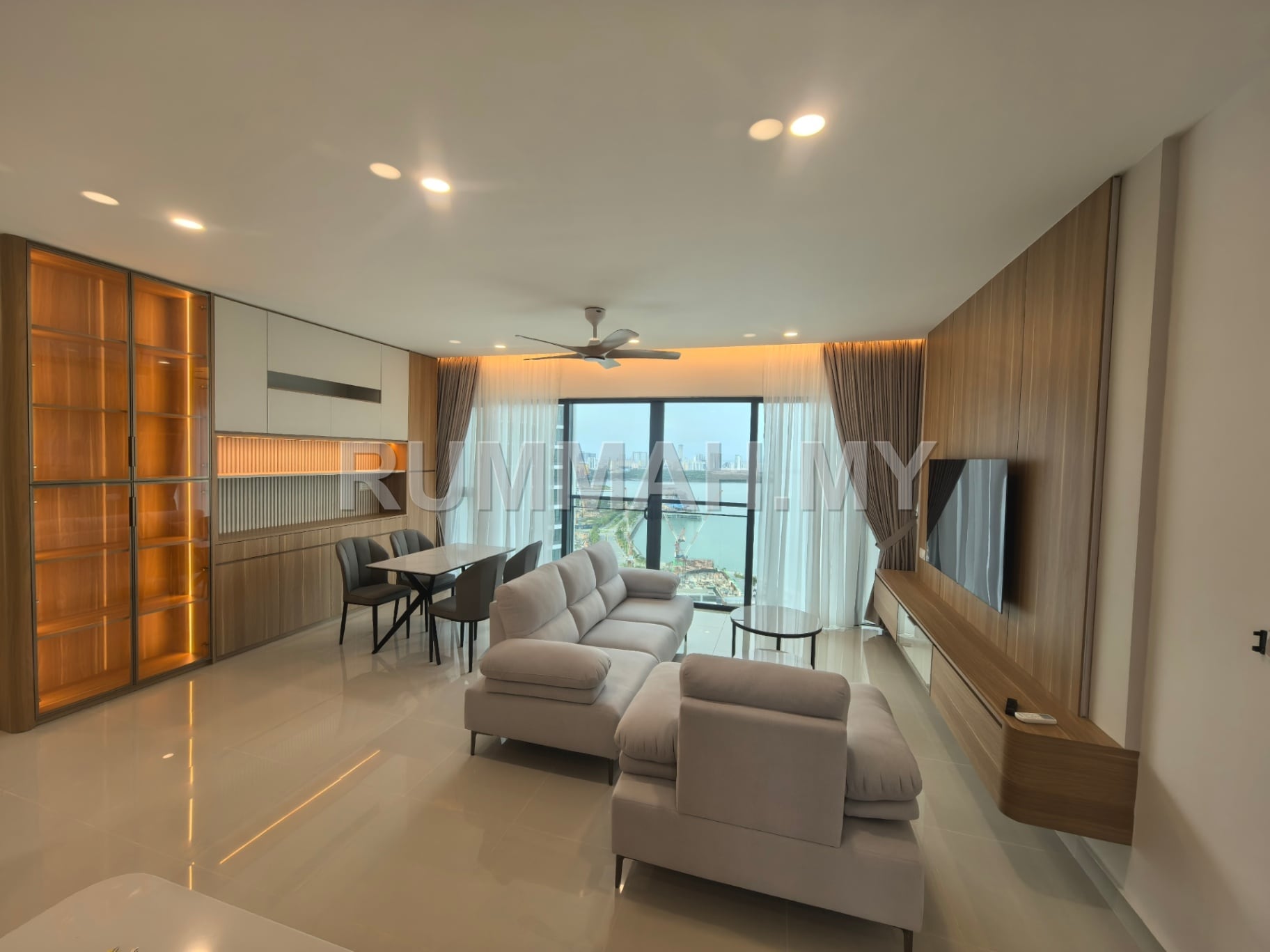 2-bedroom condo in Gelugor, Penang for rent - MEZZO CONDOMINIUM | Full Sea View | High Floor | Fully Renovated | For Rent