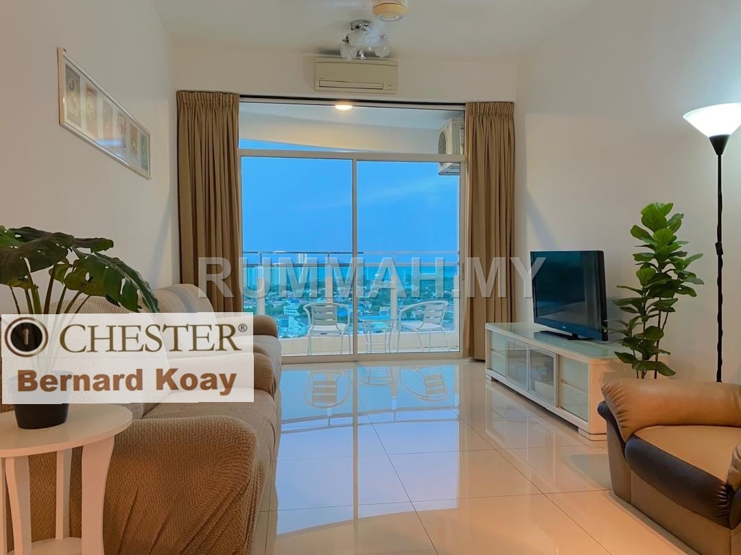 3-bedroom condo in Gelugor, Penang for rent - The Oasis Condominium Gelugor 1CP Panoramic seaview fully renovated n fully furnished