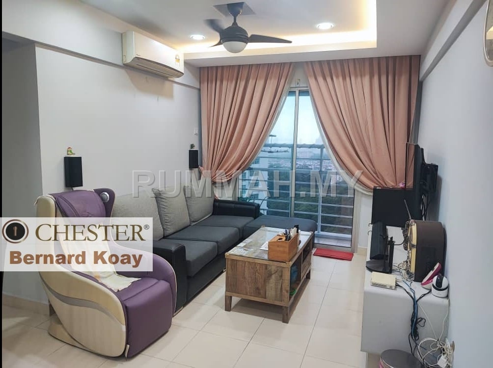 3-bedroom condo in Air Itam, Penang for sale - BL Garden farlim 2 car parks move in condition fully furnish worth buy