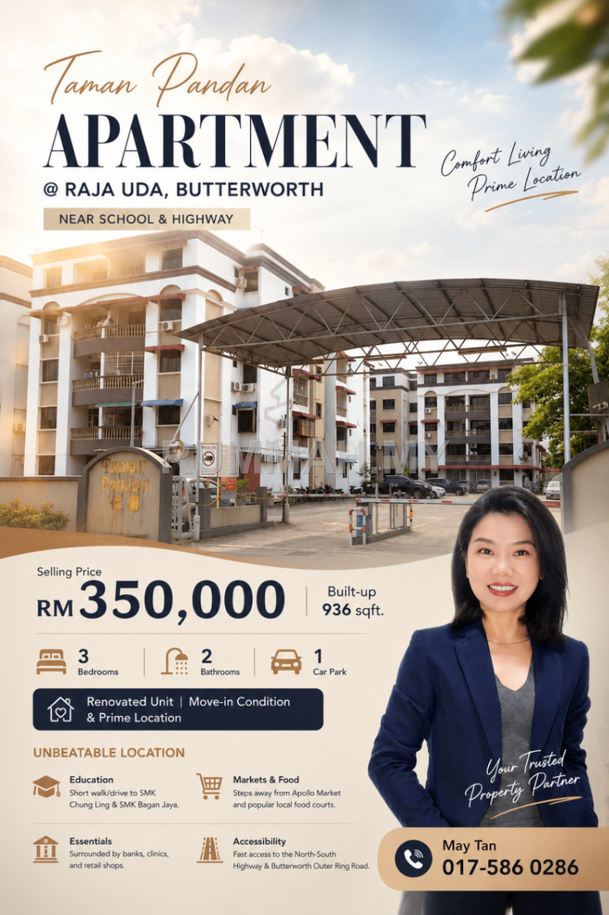 3-bedroom condo in Butterworth, Penang for sale - Landed for Sale @ Taman Pandan, Butterworth | Freehold