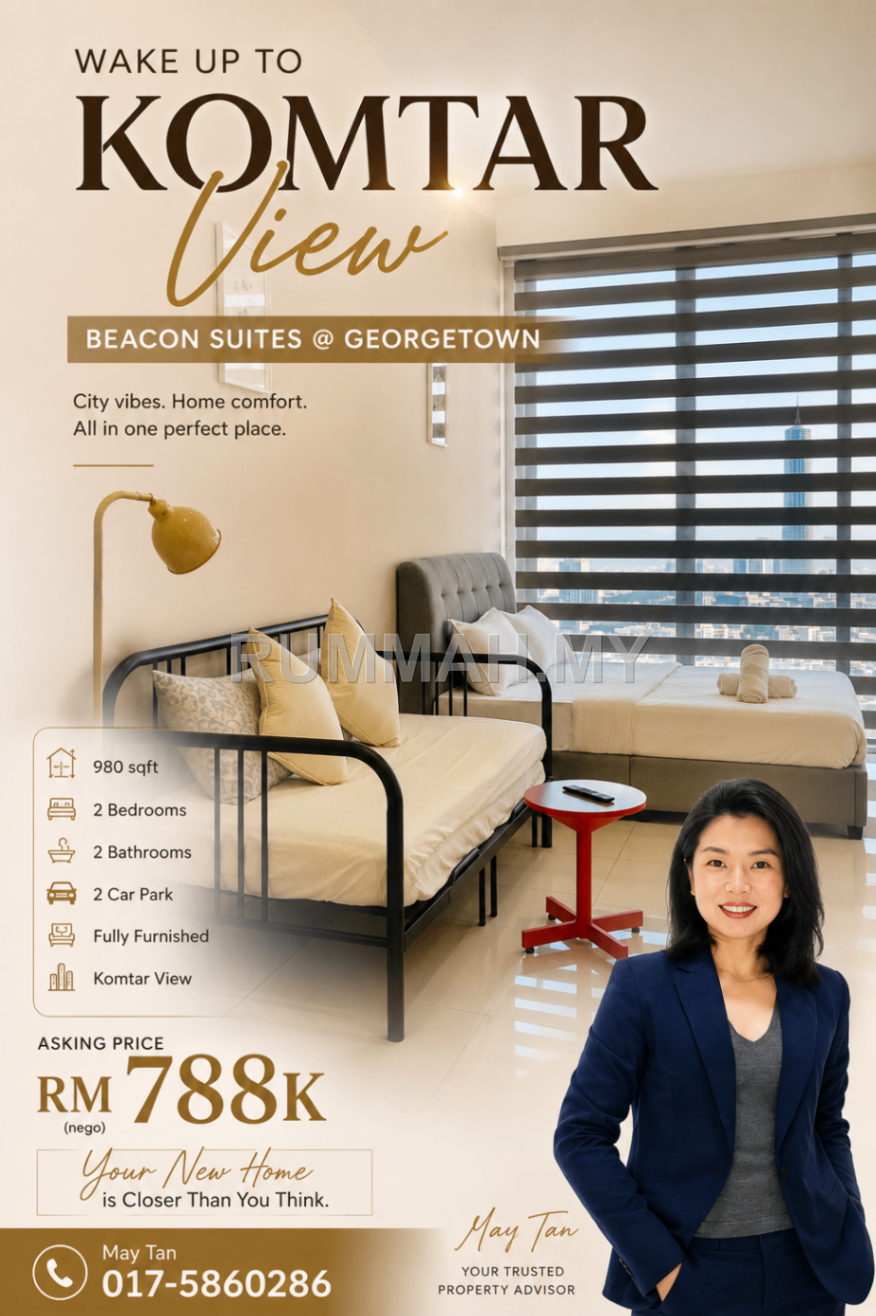 3-bedroom condo in Jelutong, Penang for sale - Service Residence for Sale @ Beacon Executive Suites, Jelutong | Fully Furnished