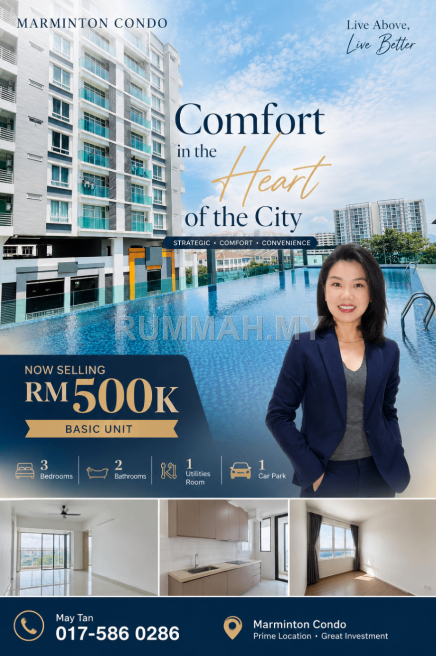 3-bedroom condo in Butterworth, Penang for sale - Condo for Sale @ Marminton Homes, Butterworth | Freehold