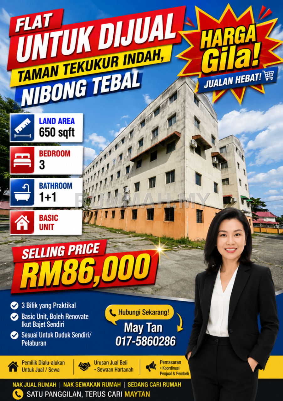 Flat for Sale @ Nibong Tebal, Nibong Tebal | Freehold