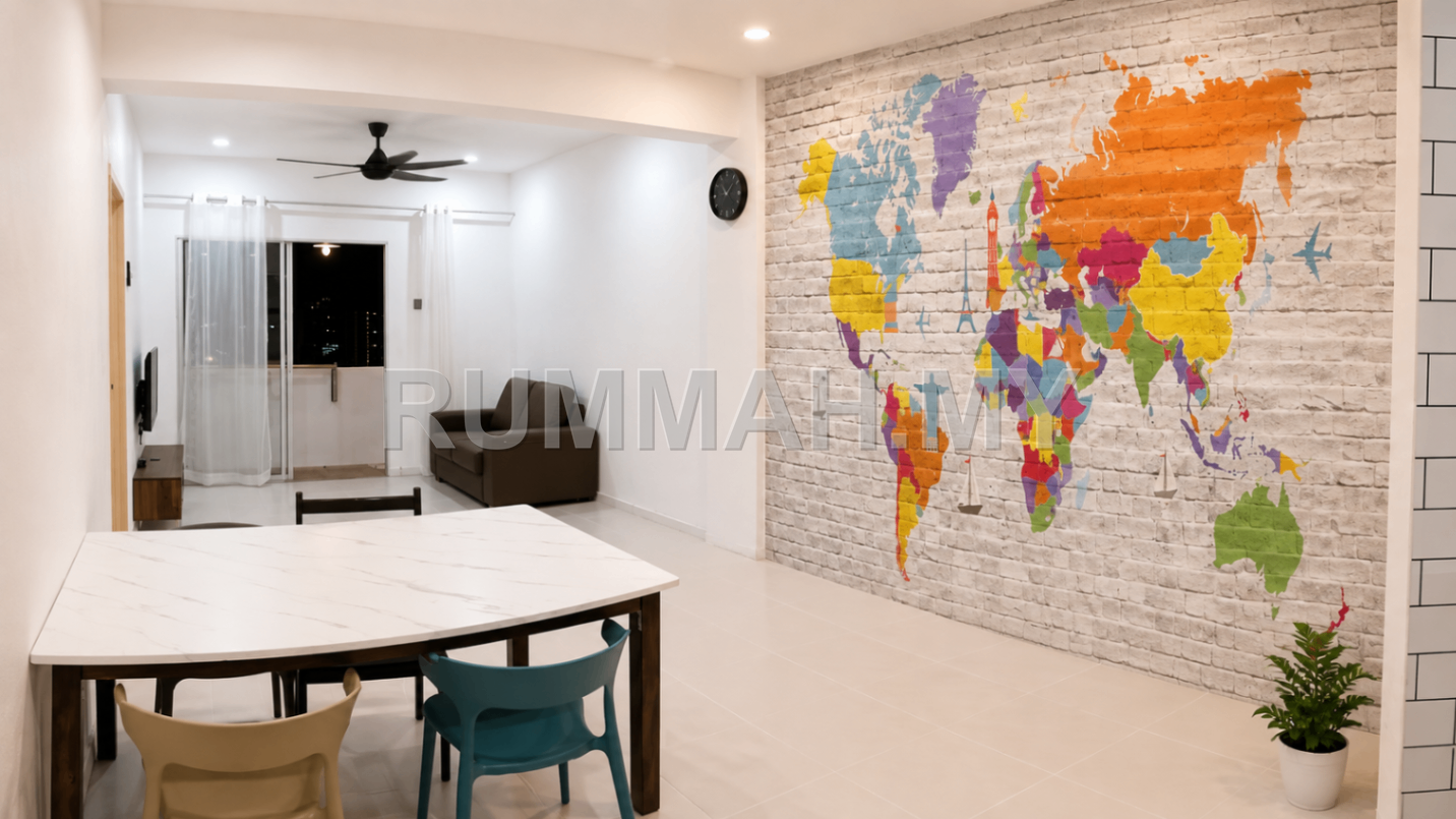 Widuri Apartment for Rent @ Widuri Apartment, Butterworth | Fully Furnished