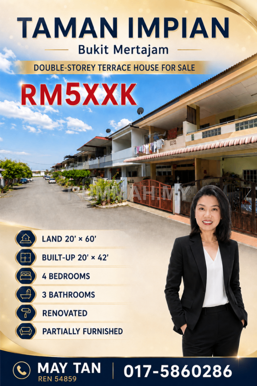 2-Storey Terraced House for Sale @ Taman Impian, Bukit Mertajam | Freehold