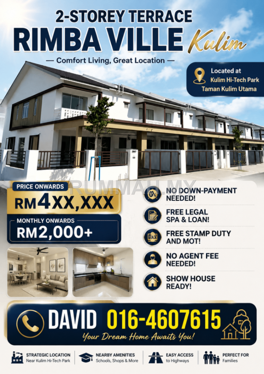 New Project : 2-storey Terrace Rimba Ville (Kulim)