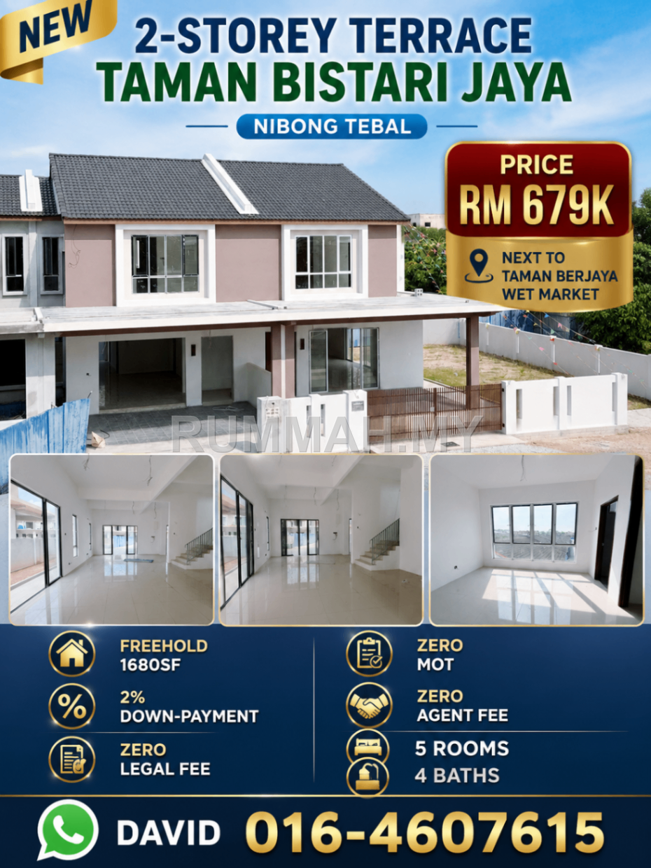 New Project : 2-storey Terrace Taman Bistari Jaya (Nibong Tebal)