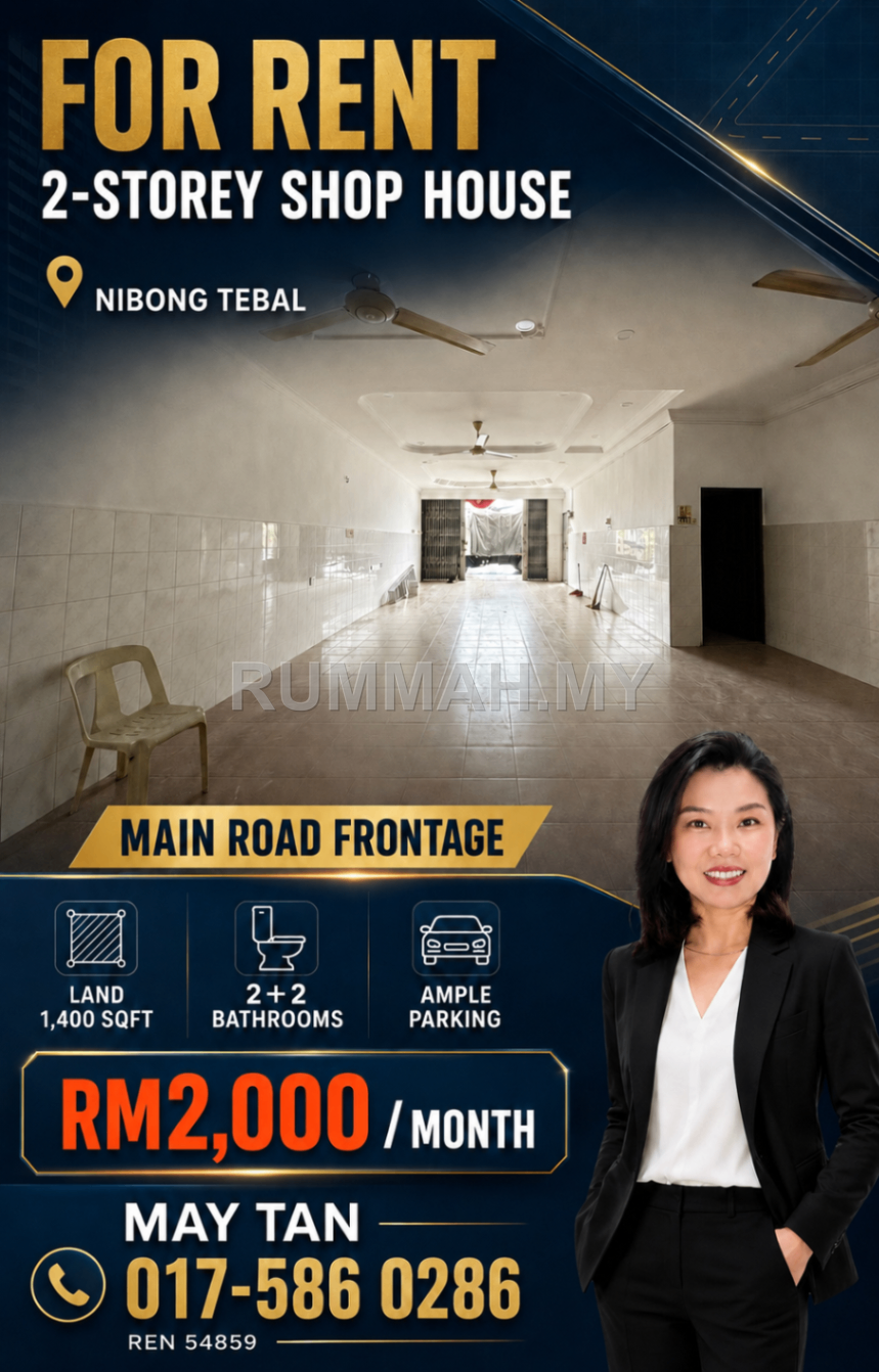 Shoplot for Rent @ Nibong Tebal, Mibomg Tebal | Freehold