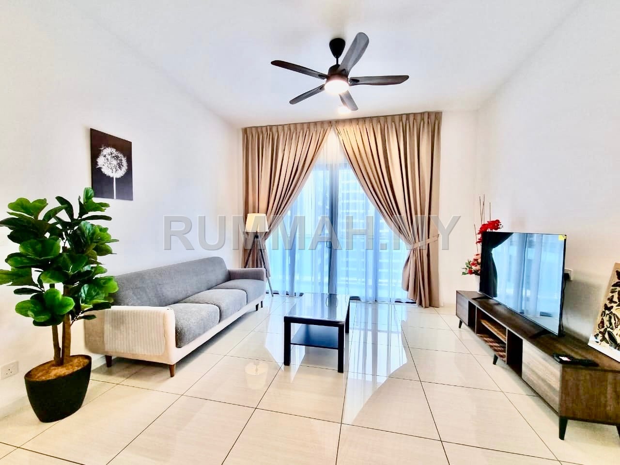 2-bedroom condo in Bayan Lepas, Penang for rent - Queens Residence Q2 Seaview Units @ Queensbay Bayan Lepas Fully Furnished 2 Bedrooms For Rent near to FTZ Area