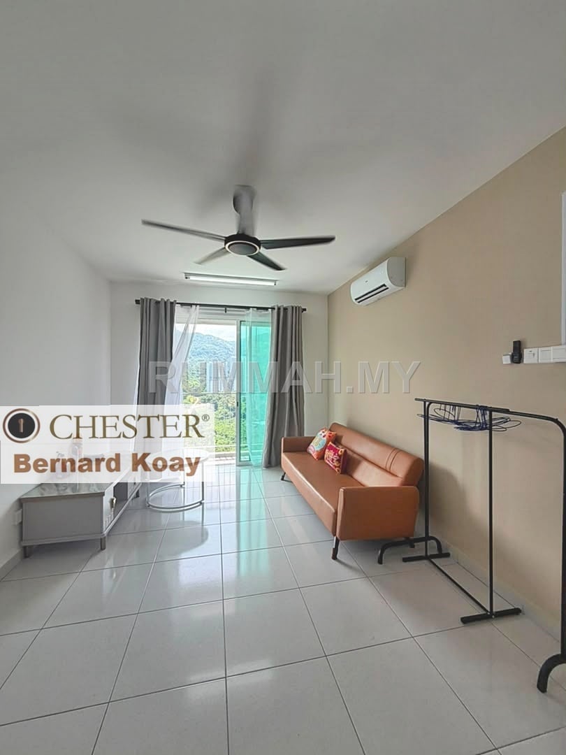 3-bedroom condo in Sungai Ara, Penang for rent - Fairview Residence 970sqft 2CP Sungai Ara  Fully furnished move in condition