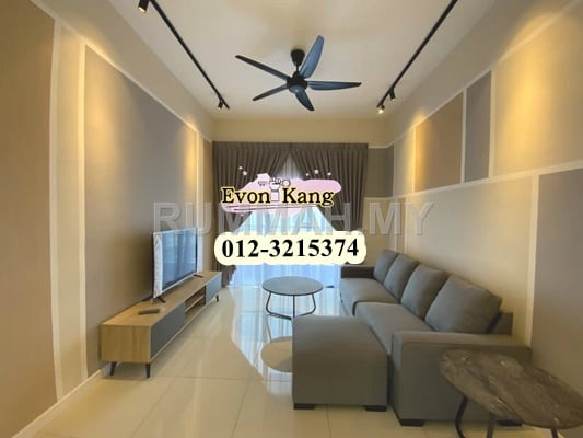 3-bedroom condo in Bayan Lepas, Penang for rent - Novus Residence @ Bayan Lepas 1155SF Fully Furnished and Renovated