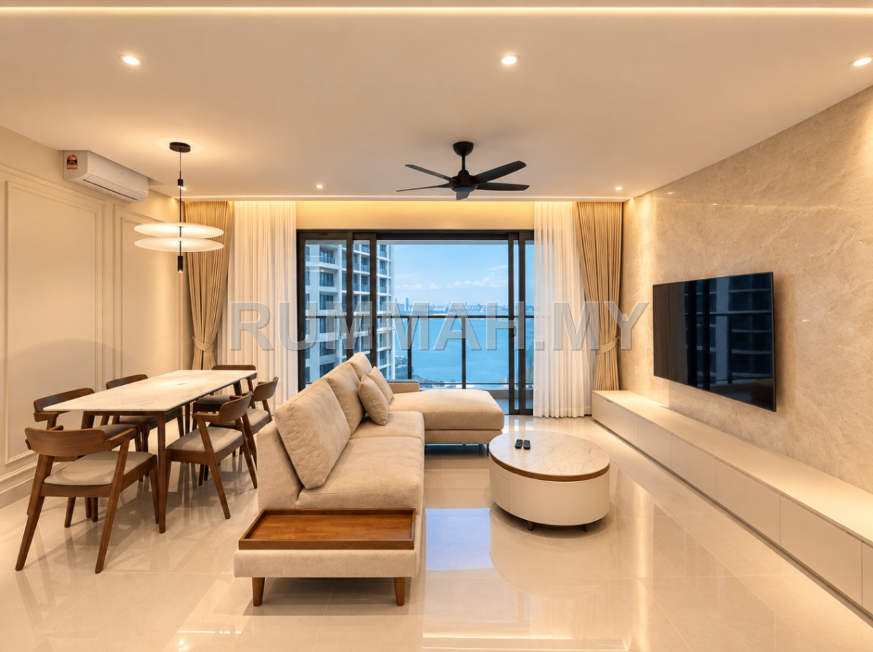 3-bedroom condo in Gelugor, Penang for rent - Mezzo @ The Light City Gelugor E-Gate Fully Furnished 3 Bedrooms For Rent