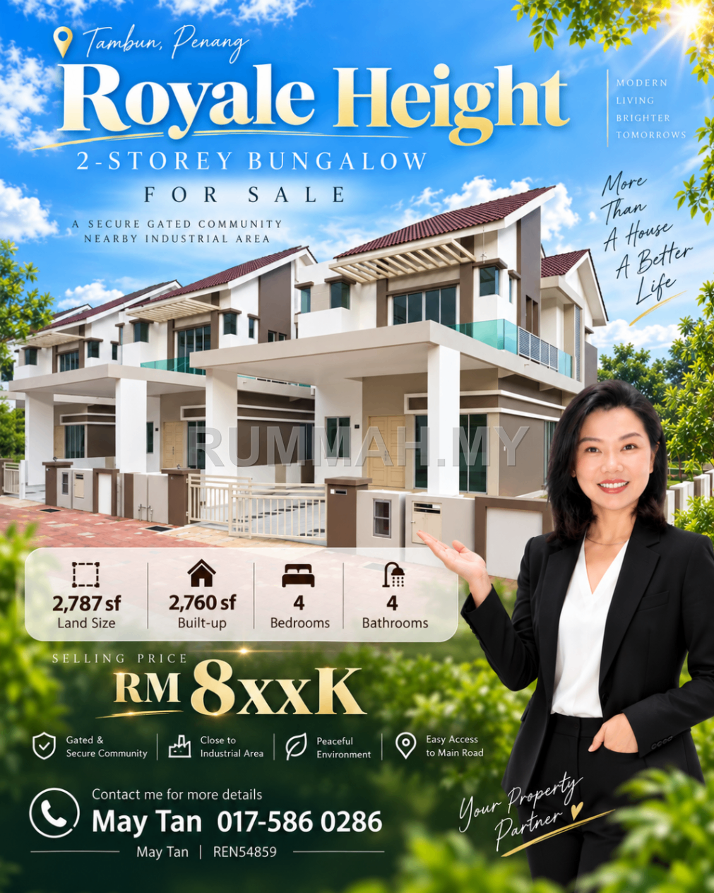 4-bedroom house in Bukit Tambun, Penang for sale - Bungalow for Sale @ Simpang Ampat, Bukit Tambun | Freehold