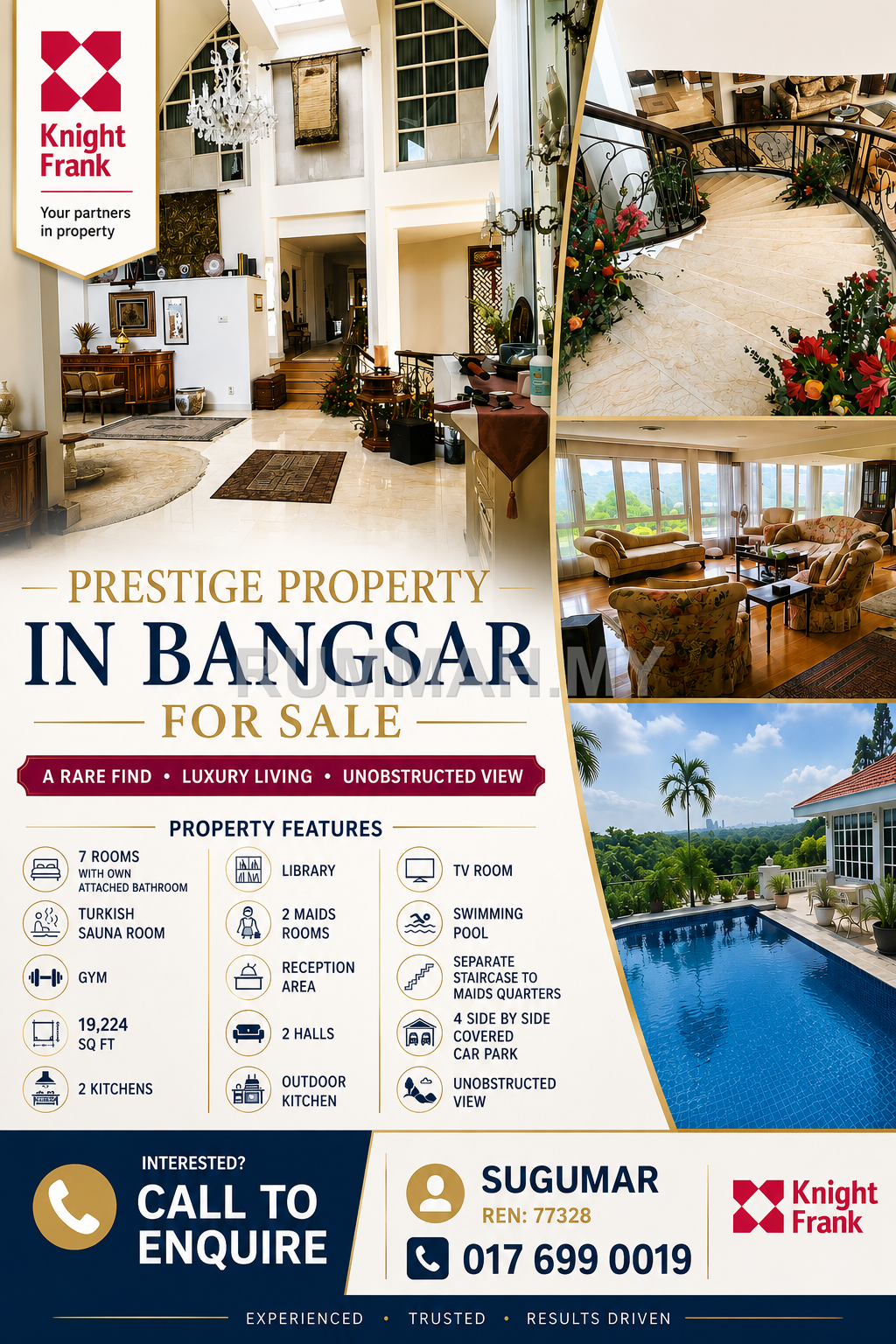7-bedroom house in Bangsar, Kuala Lumpur for sale - Rare Freehold Bungalow in Bangsar