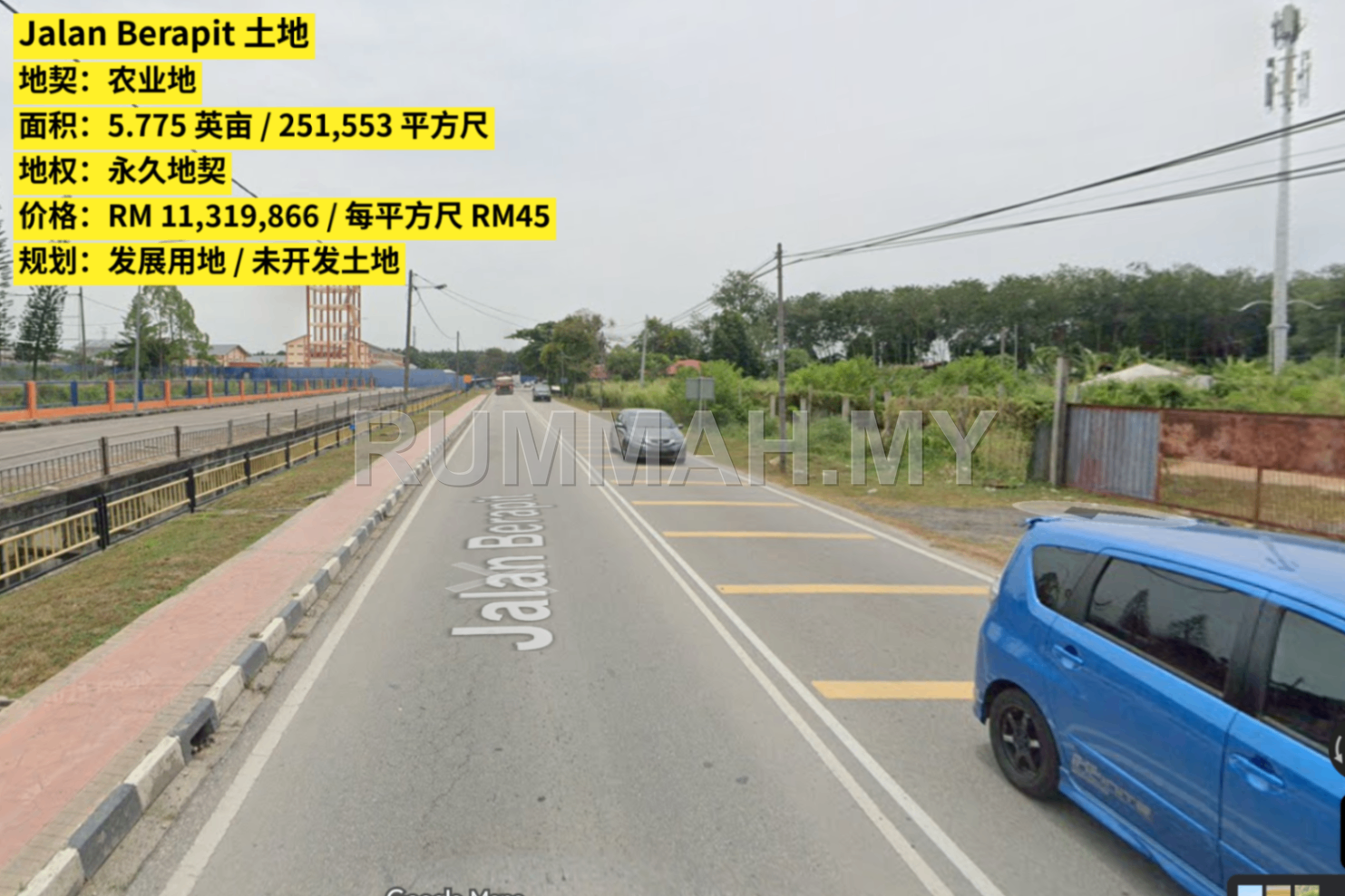 land in Berapit, Penang for sale - Agricultural Land for Sale @ Jalan Berapit, Berapit | Freehold