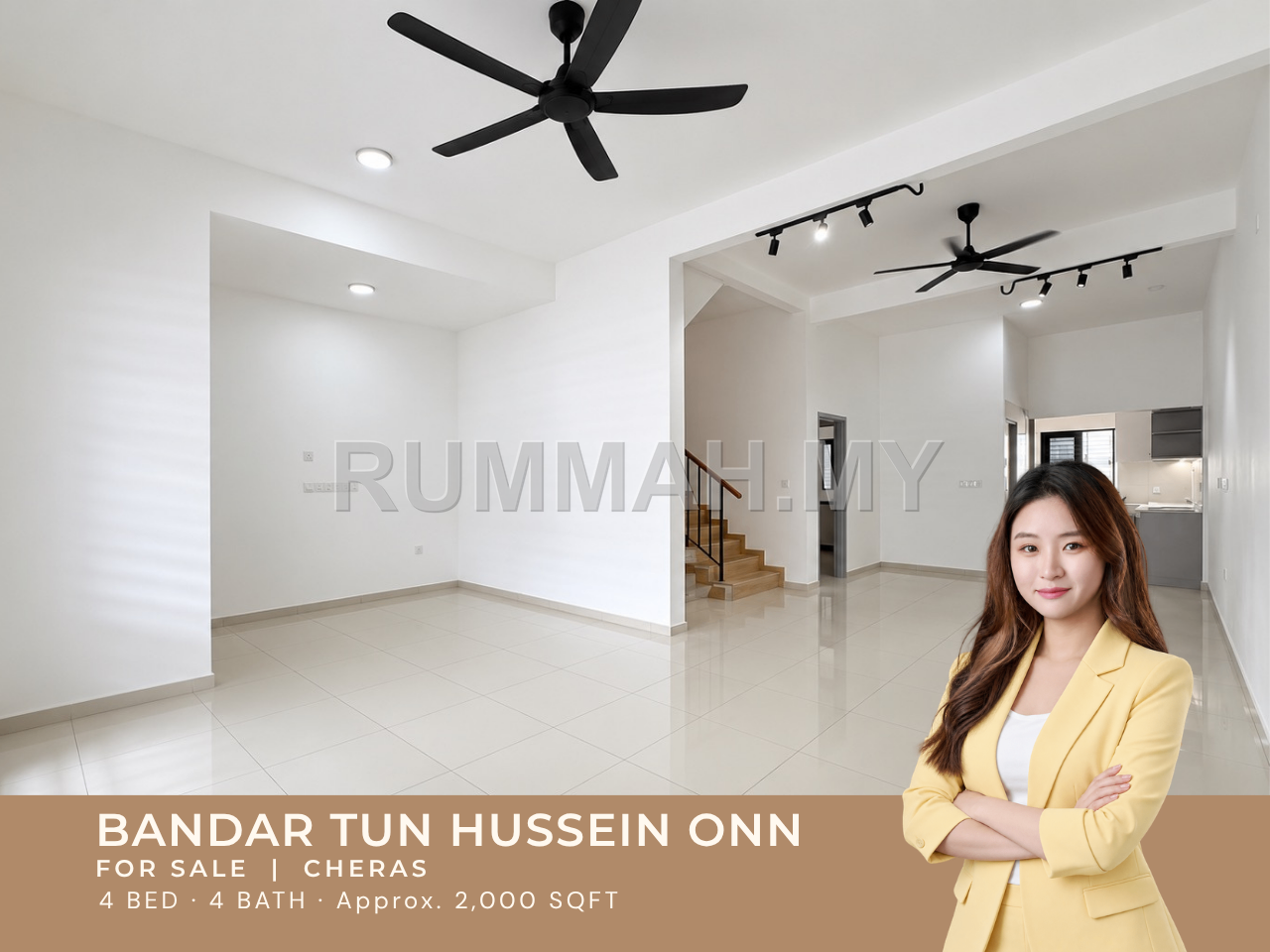 4-bedroom house in Cheras, Selangor for sale - 2 Storey Terraced for Sale @ Bandar Tun Hussein Onn Cheras | Freehold