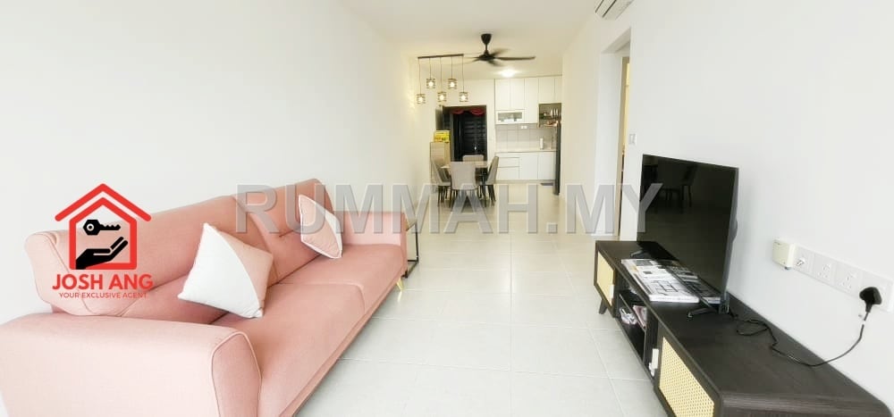 3-bedroom condo in Tanjung Bungah, Penang for rent - Granito in Tanjung Bungah 864sf Fully Furnished Renovated Seaview Unit