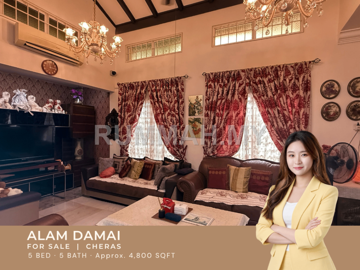 5-bedroom house in Cheras, Kuala Lumpur for sale - 2-Storey Semi-D for Sale @ Alam Damai, Cheras | Corner Unit