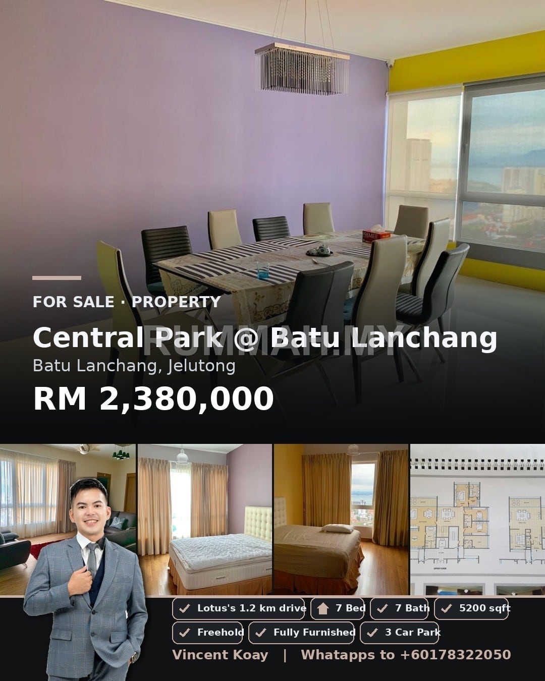 7-bedroom condo in Batu Lanchang, Penang for sale - Central Park @ Batu Lanchang