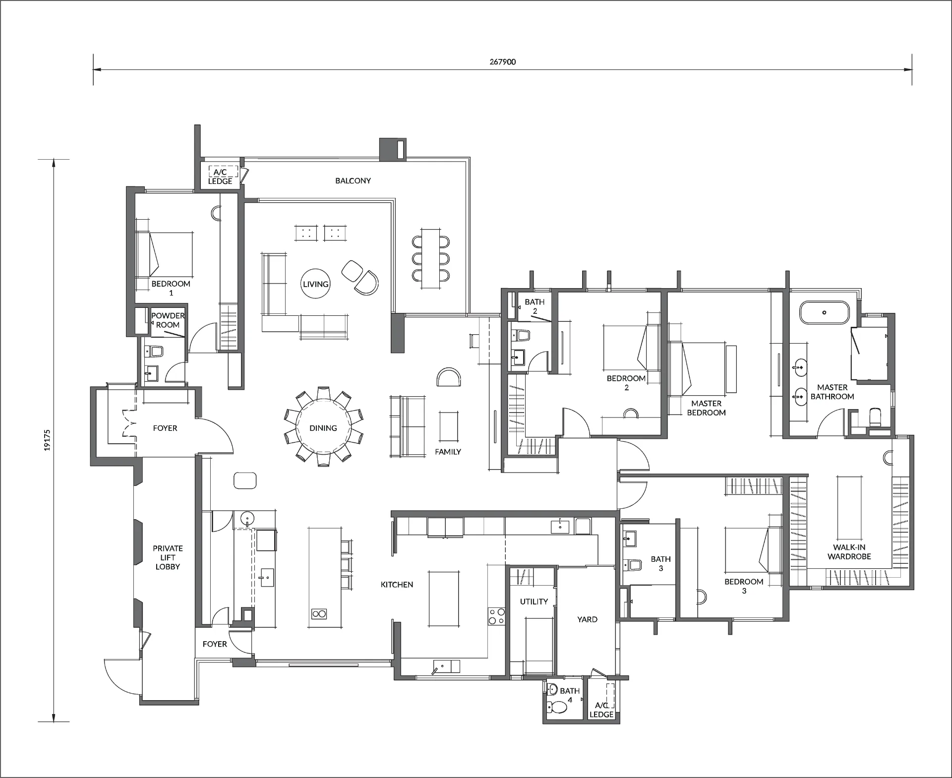 Type A1 Floor Plan